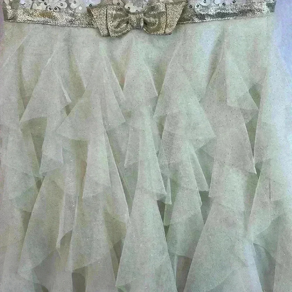 Jona Michelle Dress Ivory / Cream Girls Size 12 Wedding Party Holiday Birthday - Picture 4 of 9